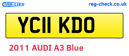 YC11KDO are the vehicle registration plates.