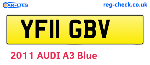 YF11GBV are the vehicle registration plates.