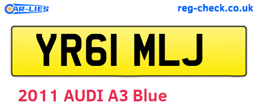 YR61MLJ are the vehicle registration plates.