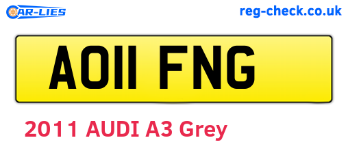 AO11FNG are the vehicle registration plates.