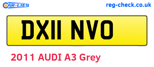 DX11NVO are the vehicle registration plates.