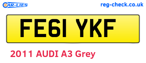 FE61YKF are the vehicle registration plates.