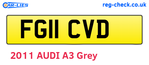 FG11CVD are the vehicle registration plates.