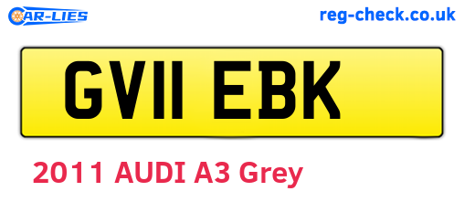 GV11EBK are the vehicle registration plates.