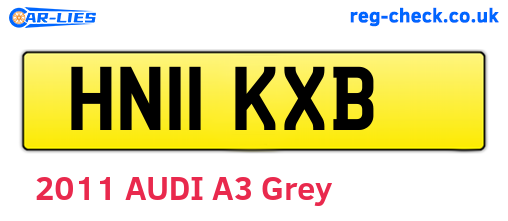 HN11KXB are the vehicle registration plates.