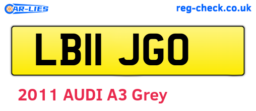 LB11JGO are the vehicle registration plates.