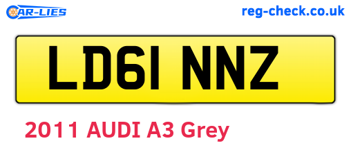 LD61NNZ are the vehicle registration plates.