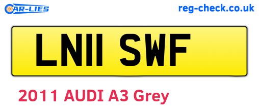 LN11SWF are the vehicle registration plates.