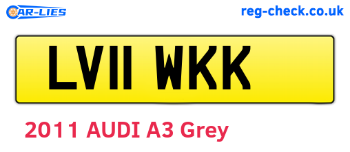 LV11WKK are the vehicle registration plates.