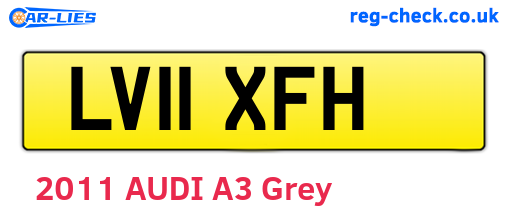 LV11XFH are the vehicle registration plates.