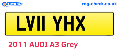 LV11YHX are the vehicle registration plates.