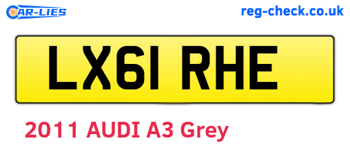 LX61RHE are the vehicle registration plates.