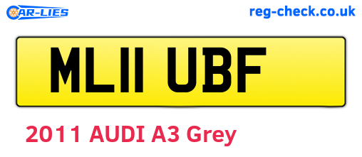 ML11UBF are the vehicle registration plates.