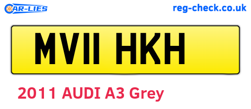 MV11HKH are the vehicle registration plates.