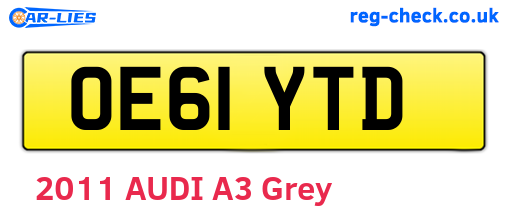 OE61YTD are the vehicle registration plates.