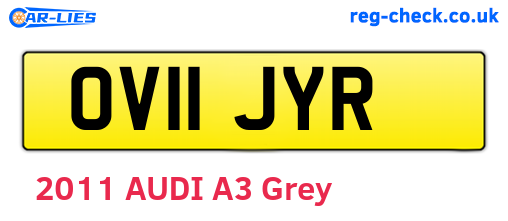 OV11JYR are the vehicle registration plates.