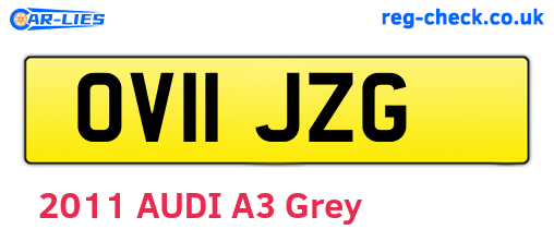 OV11JZG are the vehicle registration plates.