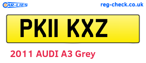 PK11KXZ are the vehicle registration plates.