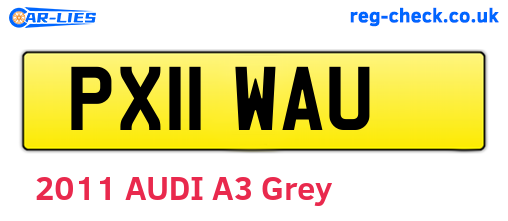 PX11WAU are the vehicle registration plates.