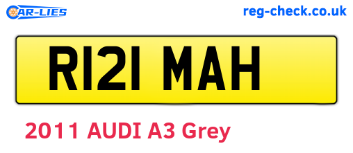 R121MAH are the vehicle registration plates.