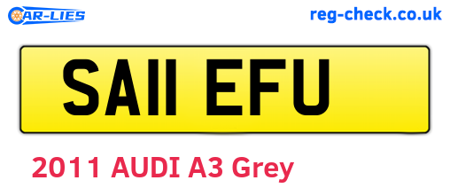 SA11EFU are the vehicle registration plates.