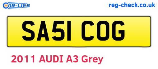 SA51COG are the vehicle registration plates.