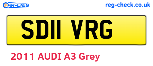 SD11VRG are the vehicle registration plates.
