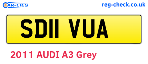 SD11VUA are the vehicle registration plates.