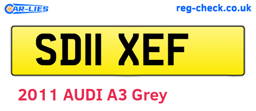 SD11XEF are the vehicle registration plates.