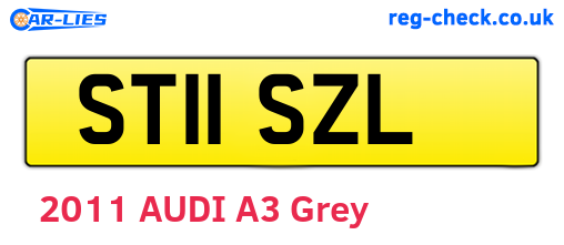ST11SZL are the vehicle registration plates.