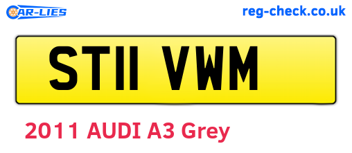 ST11VWM are the vehicle registration plates.