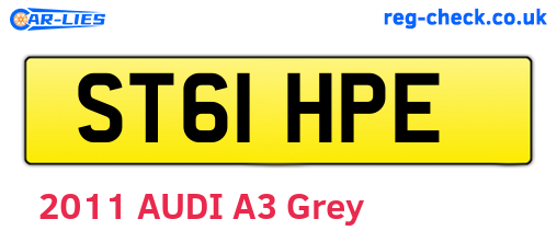 ST61HPE are the vehicle registration plates.