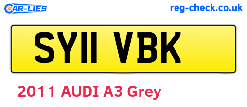 SY11VBK are the vehicle registration plates.