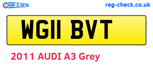 WG11BVT are the vehicle registration plates.