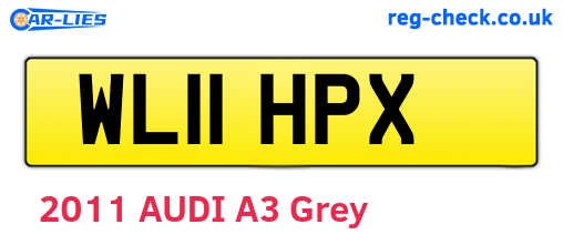 WL11HPX are the vehicle registration plates.