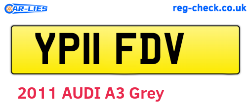 YP11FDV are the vehicle registration plates.