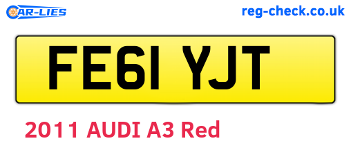 FE61YJT are the vehicle registration plates.