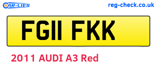FG11FKK are the vehicle registration plates.
