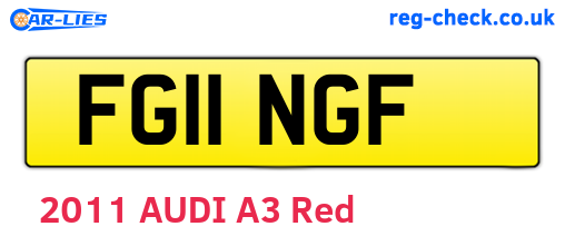 FG11NGF are the vehicle registration plates.