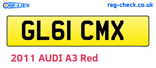 GL61CMX are the vehicle registration plates.