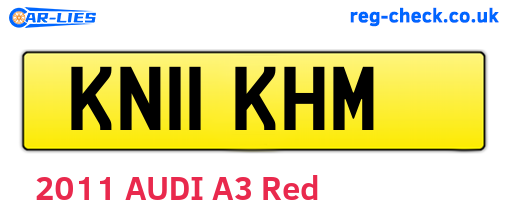KN11KHM are the vehicle registration plates.