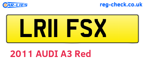 LR11FSX are the vehicle registration plates.