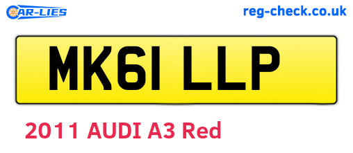 MK61LLP are the vehicle registration plates.