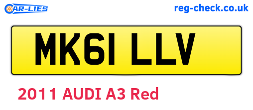 MK61LLV are the vehicle registration plates.