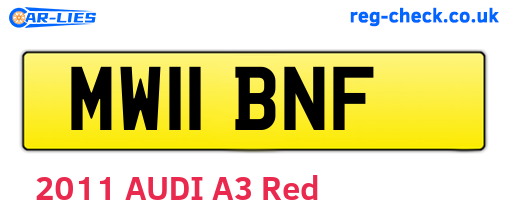 MW11BNF are the vehicle registration plates.