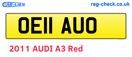 OE11AUO are the vehicle registration plates.