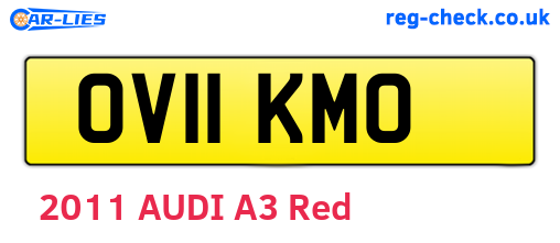 OV11KMO are the vehicle registration plates.