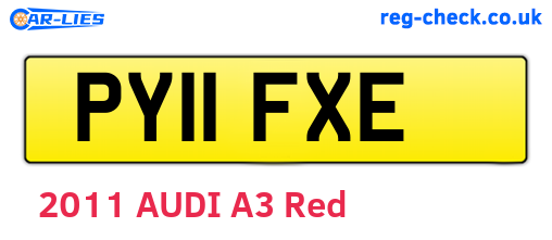 PY11FXE are the vehicle registration plates.