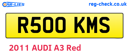 R500KMS are the vehicle registration plates.