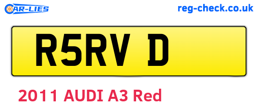 R5RVD are the vehicle registration plates.